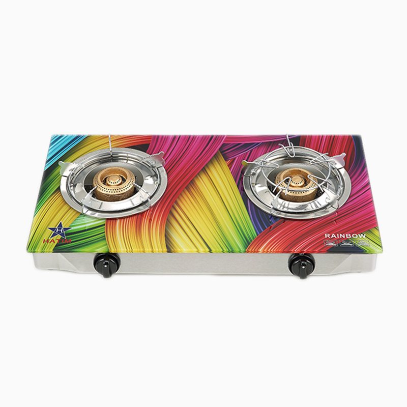 Double Burner Auto Gas Stove (Rainbow) HATIM Group